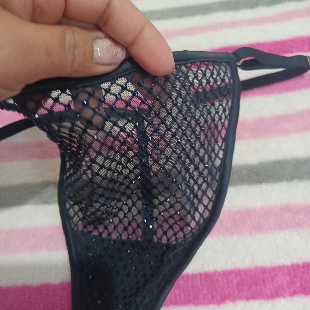 Victoria secret Shine Fishnet V-String Panty - Picture 2 of 6
